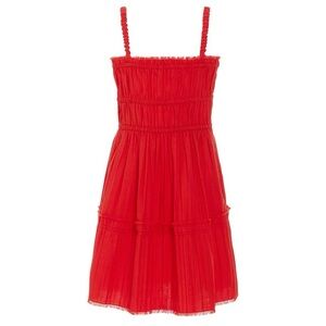 Sea New York Grier Pleated Red Dress